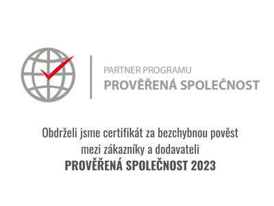 Obdrželi jsme certifikát Prověřená společnost